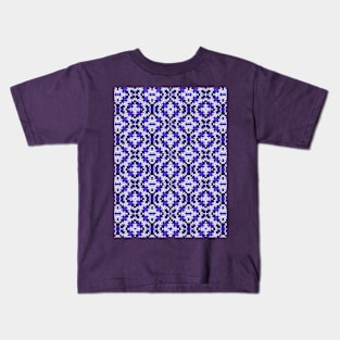 Purple Squiggly Pattern Kids T-Shirt